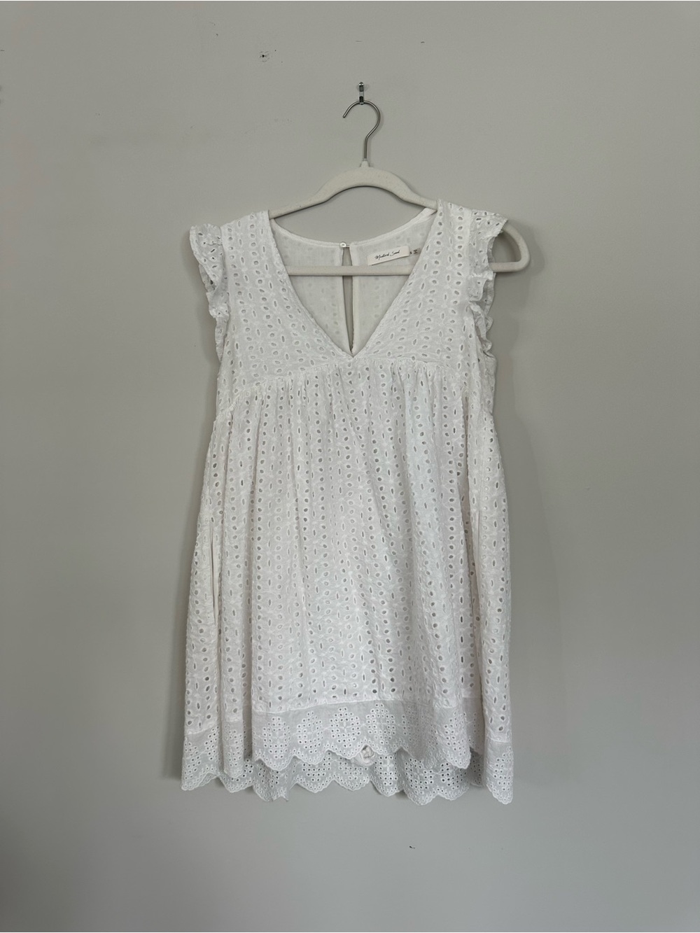 Shop Talulah White Eyelet V-Neck Dress